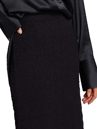 Textured Midi-Skirt