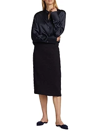 Textured Midi-Skirt