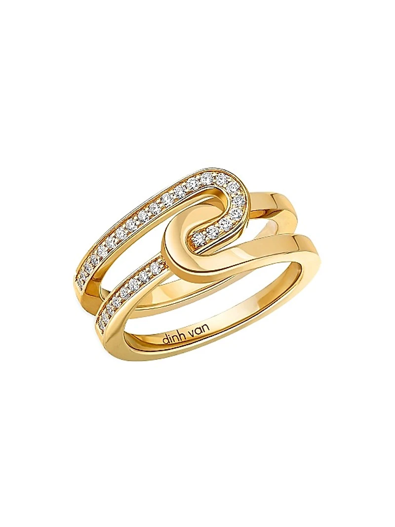 Maillon Star Small 18K Yellow Gold & 0.2 TCW Diamond Ring