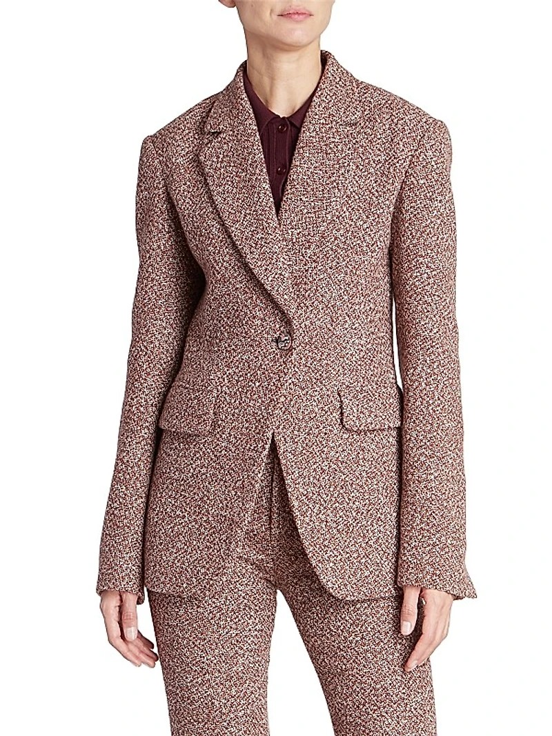 Tweed Single-Breasted Jacket