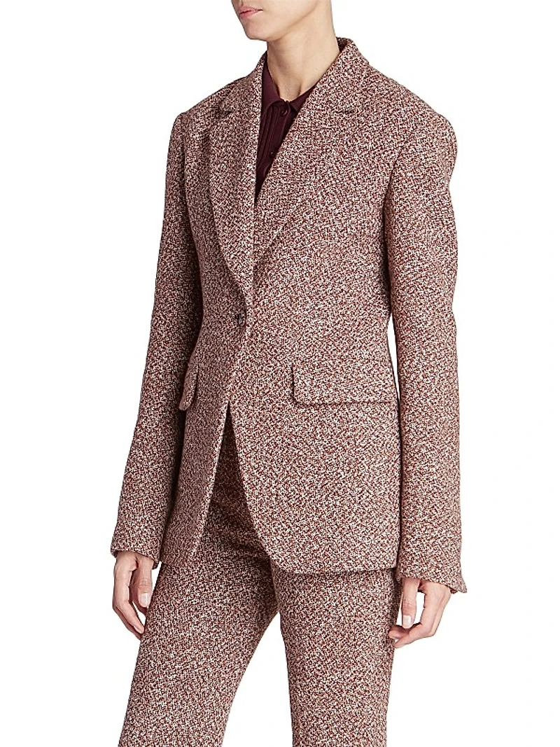Tweed Single-Breasted Jacket