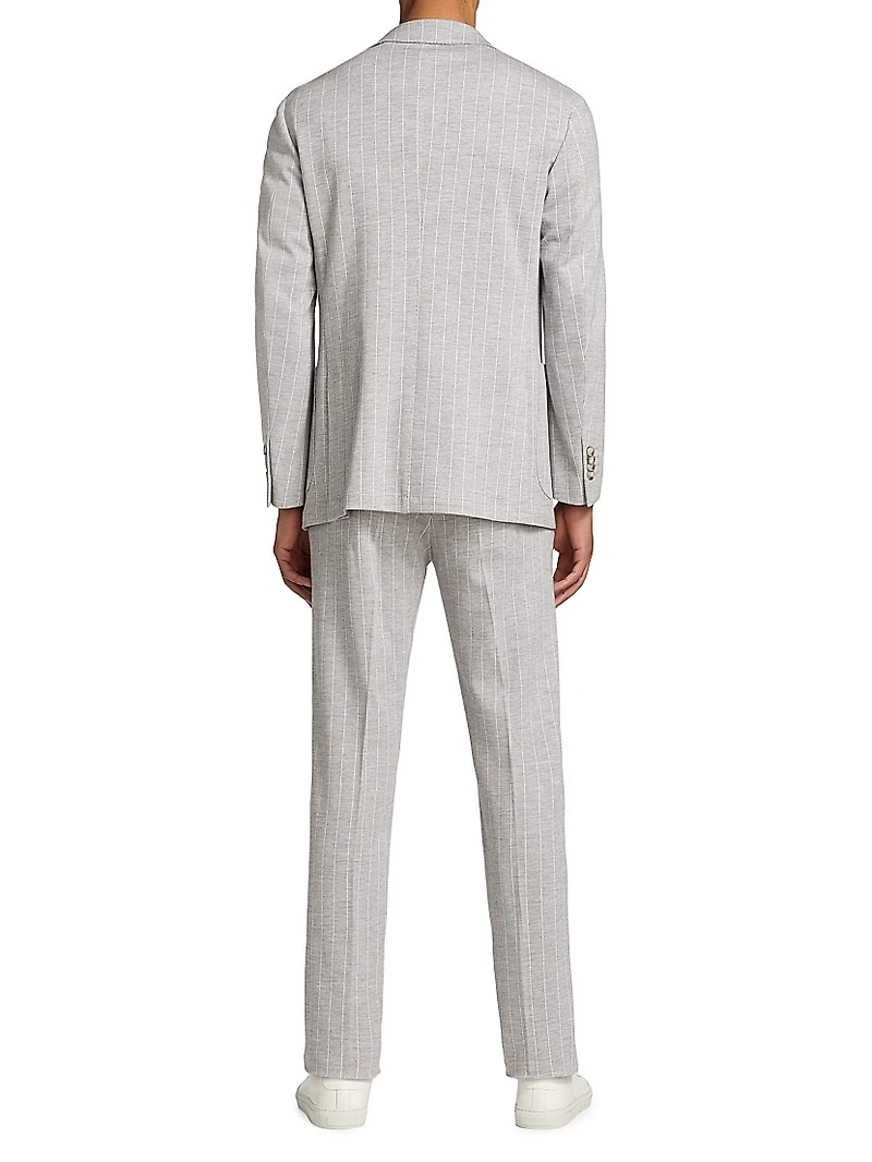 COLLECTION Pinstriped Wool-Cotton Suit