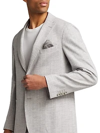 COLLECTION Pinstriped Wool-Cotton Suit