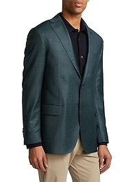 COLLECTION Plaid Wool Two-Button Sport Coat