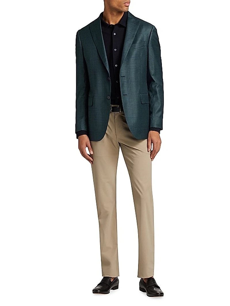COLLECTION Plaid Wool Two-Button Sport Coat