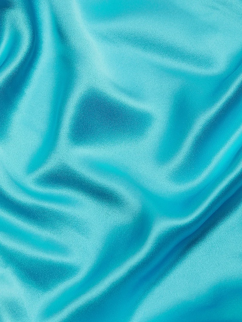 Draped Silk Wrap Gown