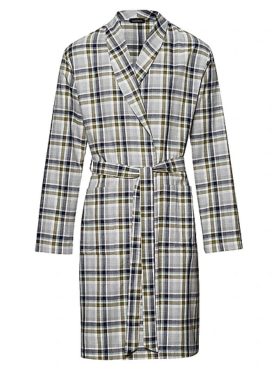 Cozy Comfort Check Cotton Tie-Waist Robe