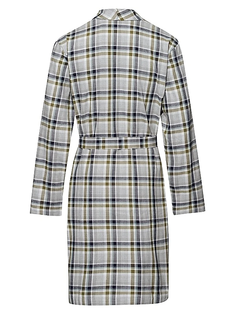 Cozy Comfort Check Cotton Tie-Waist Robe
