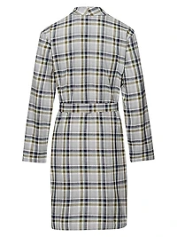 Cozy Comfort Check Cotton Tie-Waist Robe