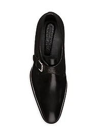 Calfskin and Matted Crocodile Leather Dress Shoes