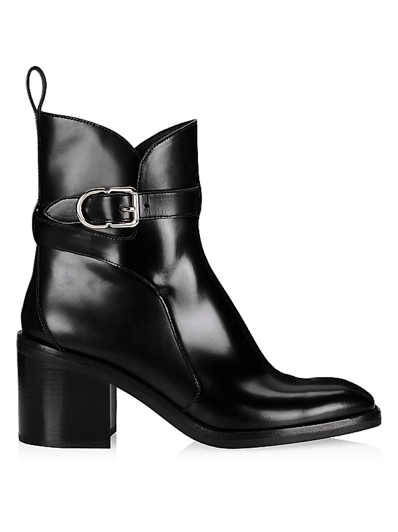 Alexa 70MM Leather Ankle-Strap Booties