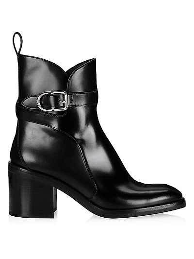 Alexa 70MM Leather Ankle-Strap Booties