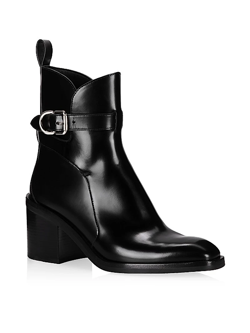 Alexa 70MM Leather Ankle-Strap Booties