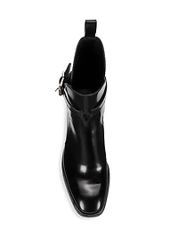 Alexa 70MM Leather Ankle-Strap Booties