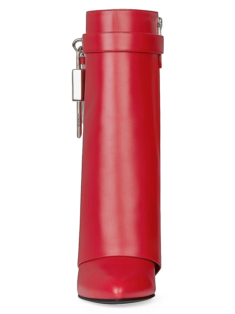 Shark Lock Ankle Boots in Leather