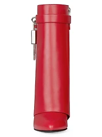 Shark Lock Ankle Boots in Leather