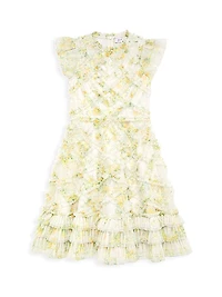 Little Girl's & Girl's Ruffle Tiered Mini Dress