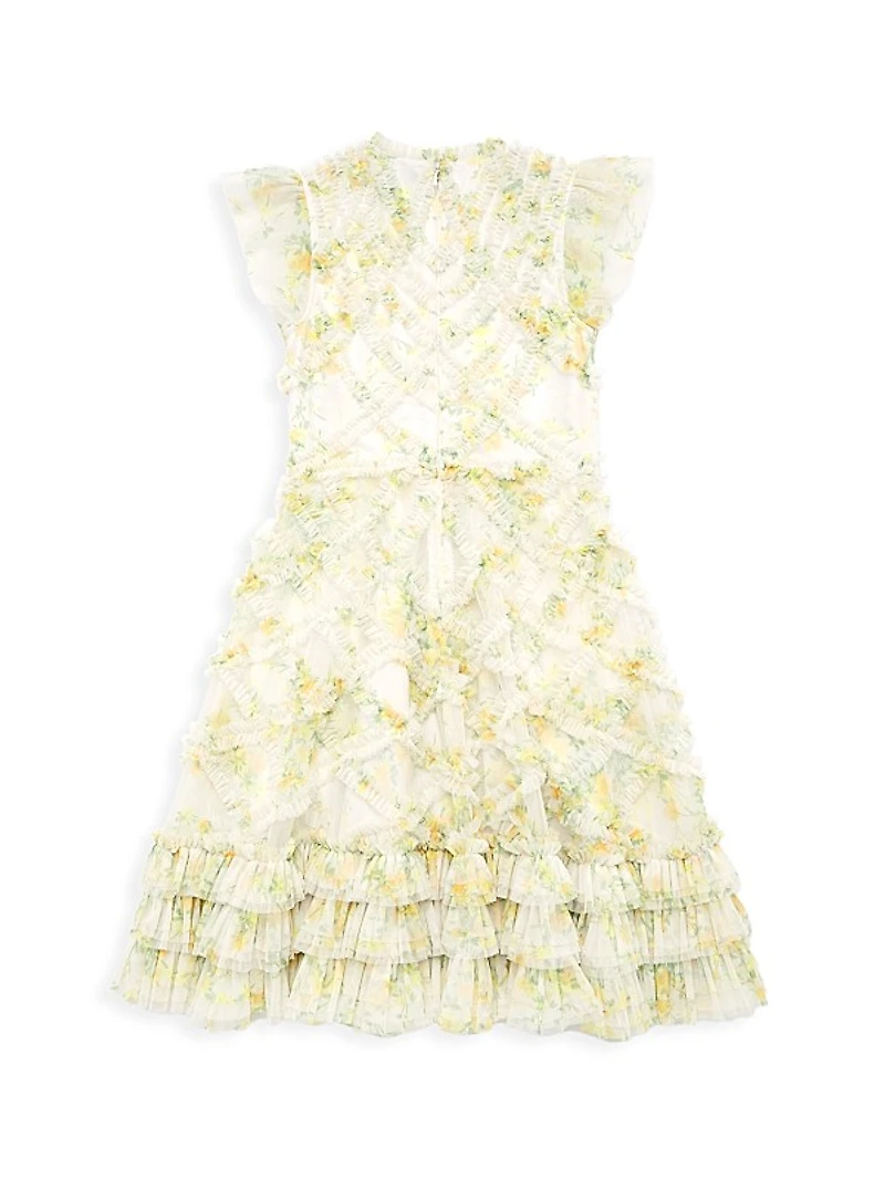 Little Girl's & Girl's Ruffle Tiered Mini Dress