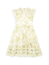 Little Girl's & Girl's Ruffle Tiered Mini Dress