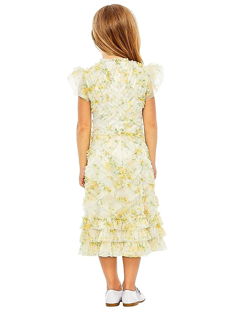 Little Girl's & Girl's Ruffle Tiered Mini Dress