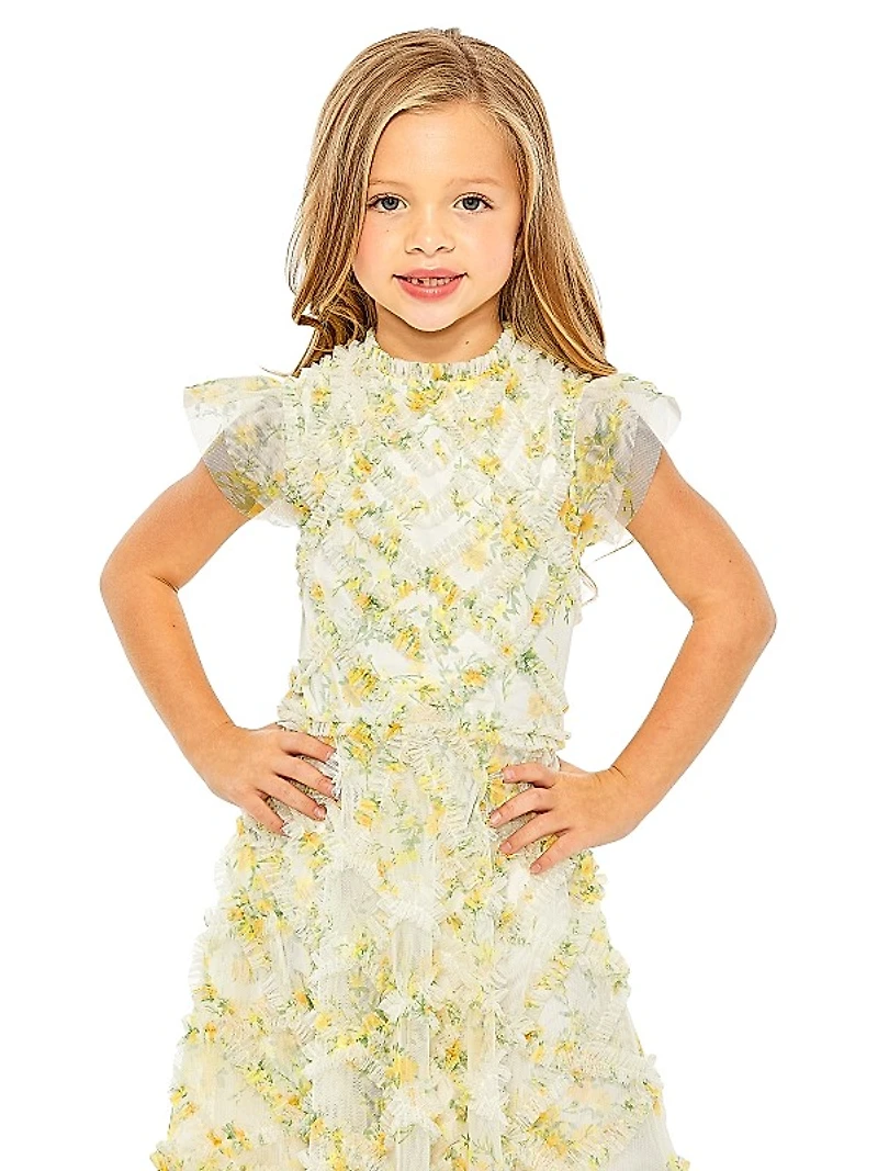 Little Girl's & Girl's Ruffle Tiered Mini Dress