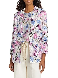 Owen Floral Linen-Cotton Blazer