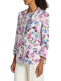 Owen Floral Linen-Cotton Blazer
