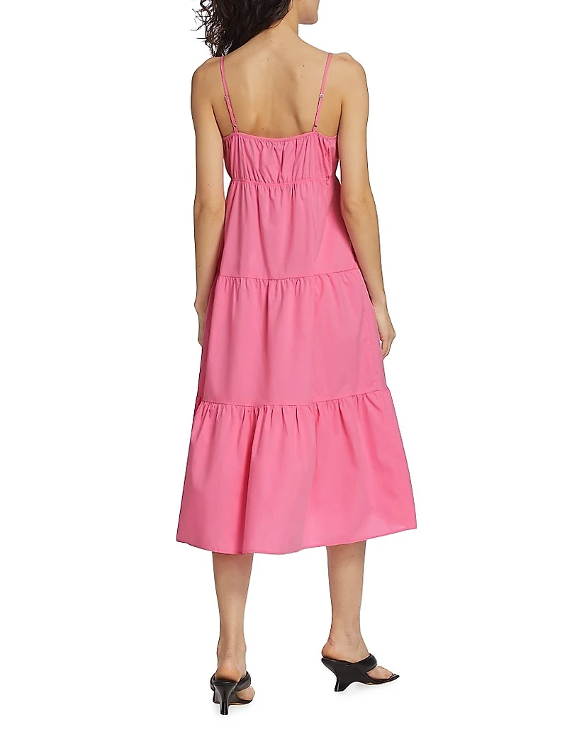 Avril Tiered Sleeveless Midi-Dress