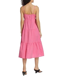 Avril Tiered Sleeveless Midi-Dress