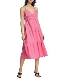 Avril Tiered Sleeveless Midi-Dress