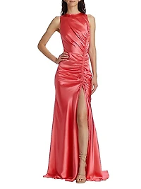 Ruched Charmeuse Gown