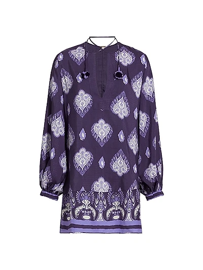 Color Of Silence Printed Jacquard Top