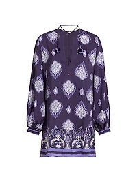 Color Of Silence Printed Jacquard Top