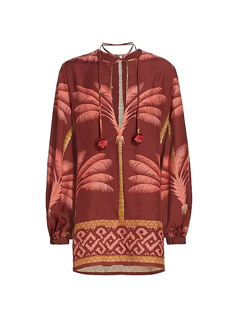 Cuba Cocoa Balloon Sleeve Top