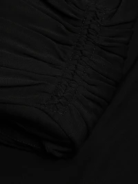 Gathered-Cap Sleeve Sheath Minidress