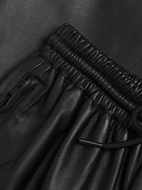 Leather Utility Jogger Pants