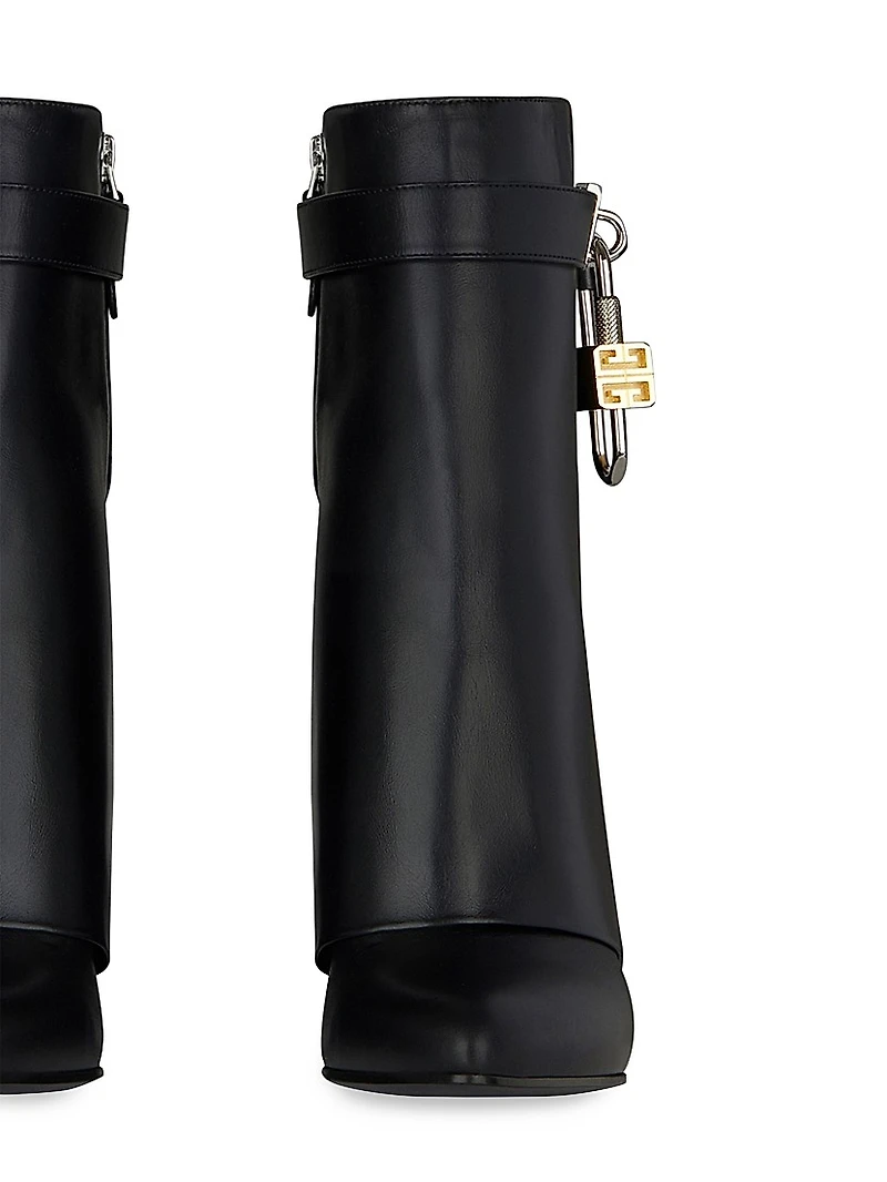 Shark Lock Ankle Boots Leather