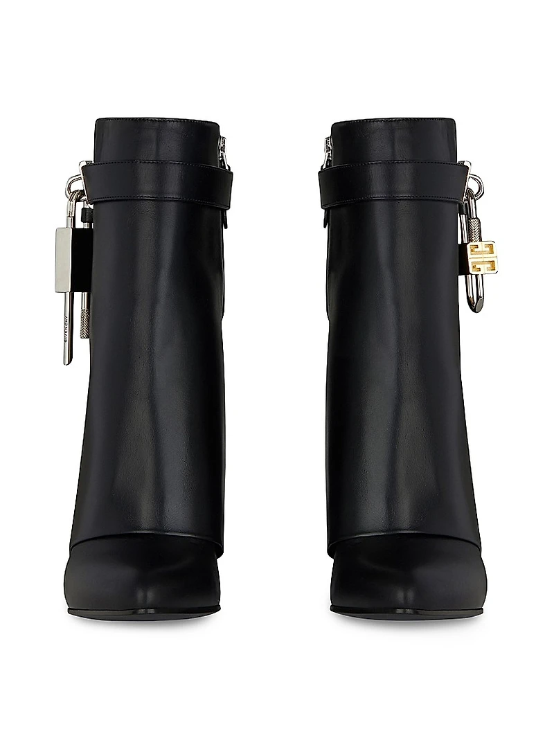 Shark Lock Ankle Boots Leather