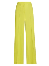 Stretch-Wool Flare Pants