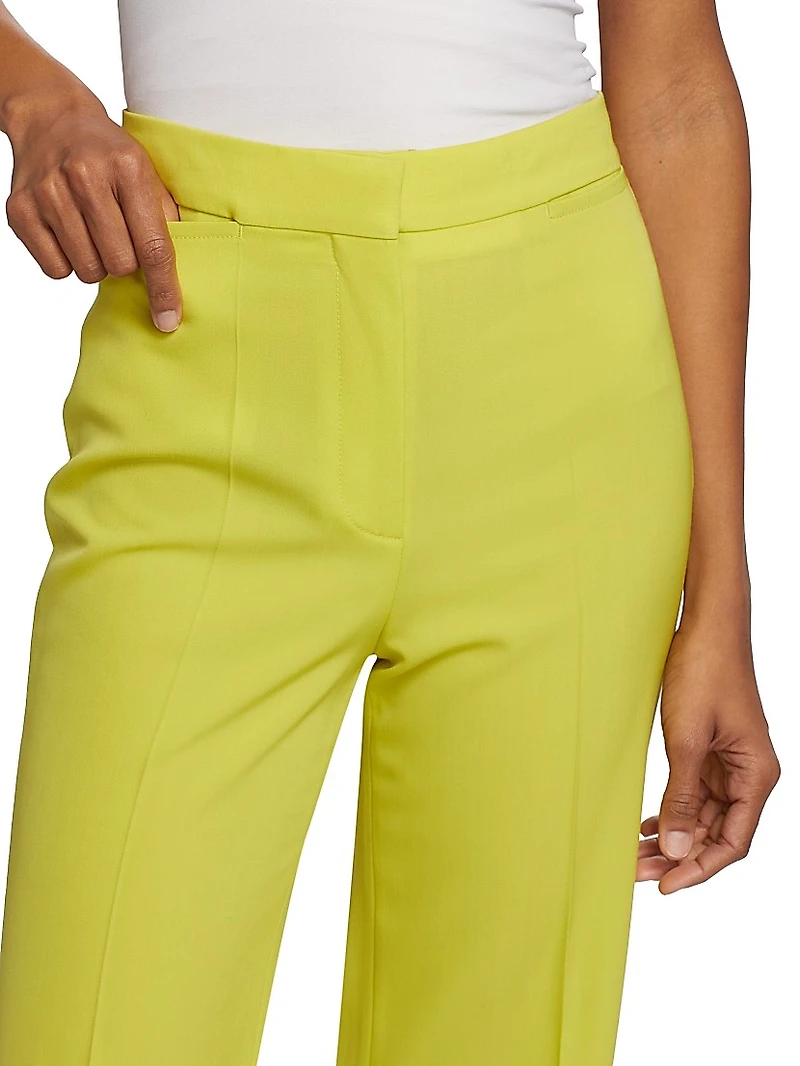 Stretch-Wool Flare Pants