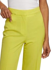 Stretch-Wool Flare Pants