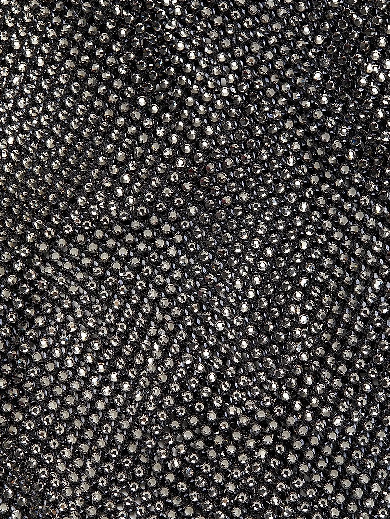 Sheer Long-Sleeve Hot-Fix Gown