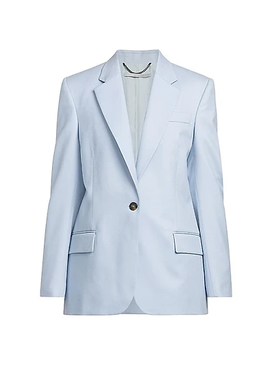 Wool Flannel Slim Boyfriend Jacket