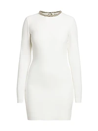 Embellished Body-Con Cocktail Dress