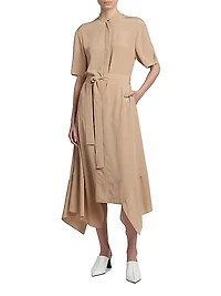 Belted Silk Shirtdress