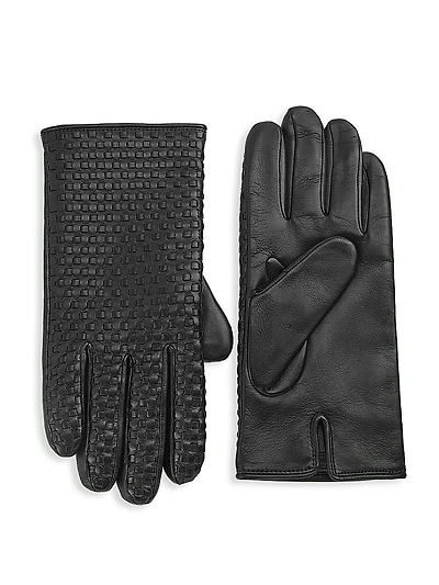 COLLECTION Woven Leather Gloves