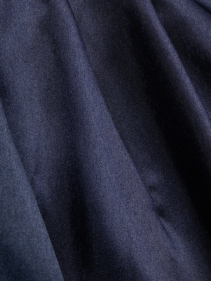 Flared Mikado Midi-Dress