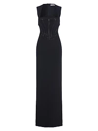 Sienna Flash Piped Gown