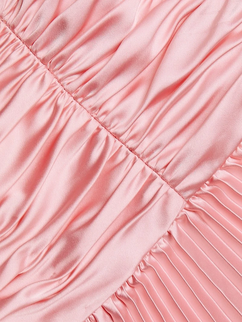 Khloe Strapless Charmeuse Midi-Dress