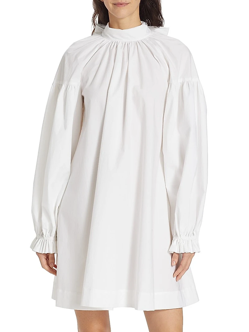 Tie-Neck Shift Dress